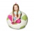 Кресло-мяч детский Экокожа Бело зеленый L (50х50х50 см) Папа Пуф купить в магазине Папа Пуф недорого